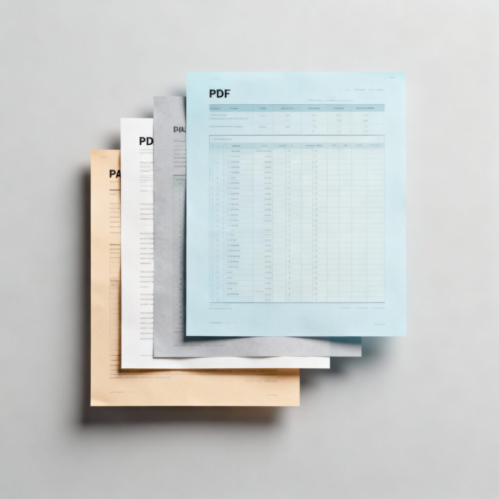 A graphic showing overlapping layers of physical documents blending into one, reflecting the mix of record keepings.